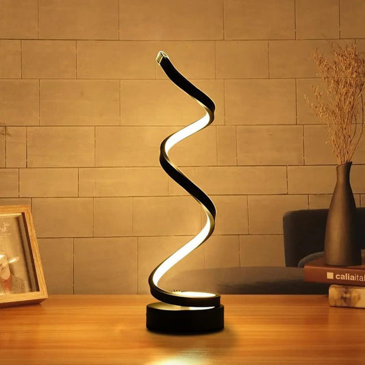 Modern Geometric Spiral Dimmable LED Table Lamp